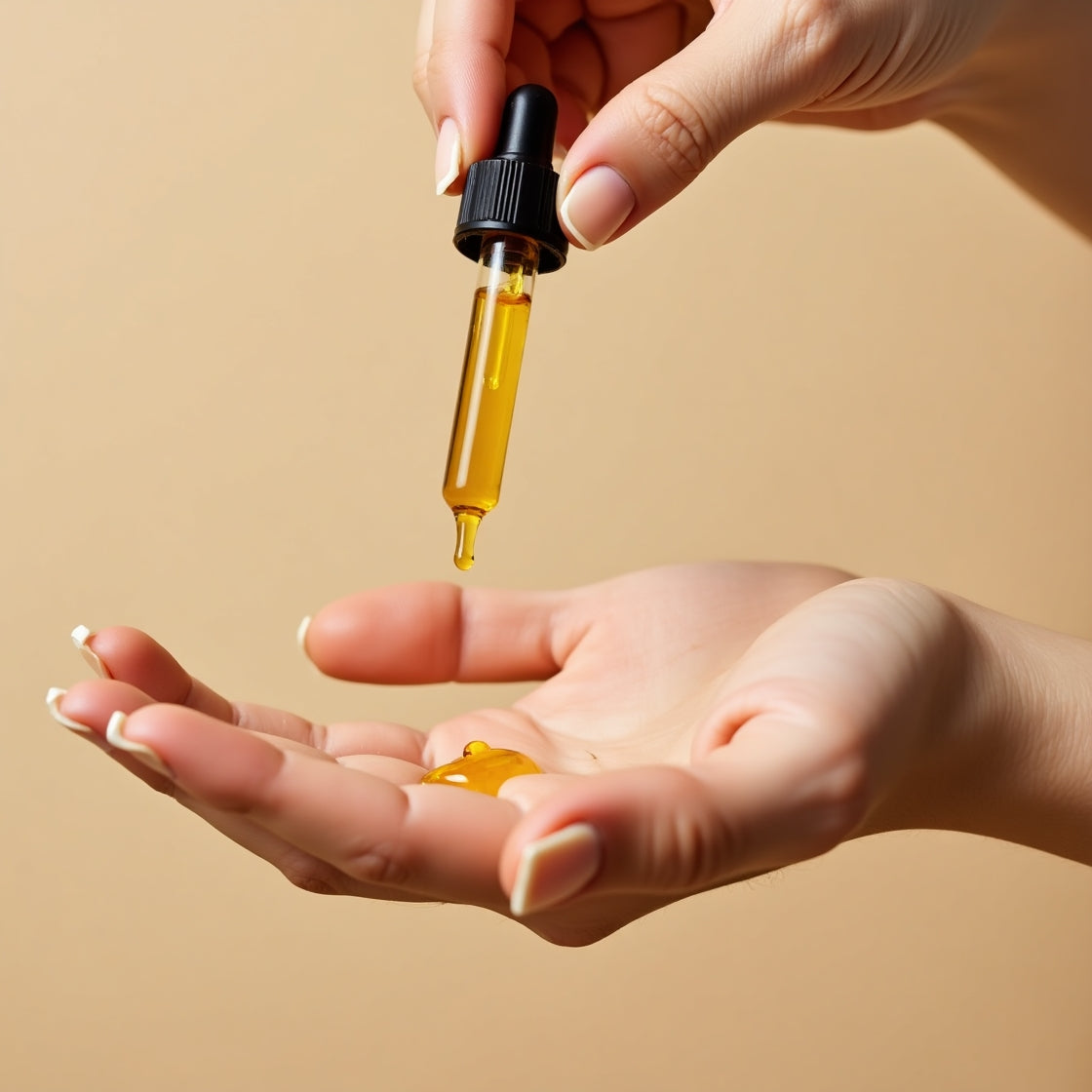 Mujer aplicando aceite de oliva virgen extra Mi Oliva Gourmet en la piel