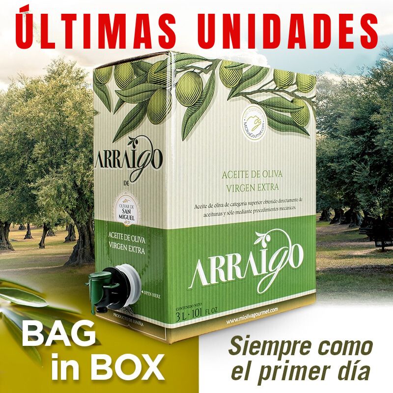 Arraigo sin filtrar en Bag In Box