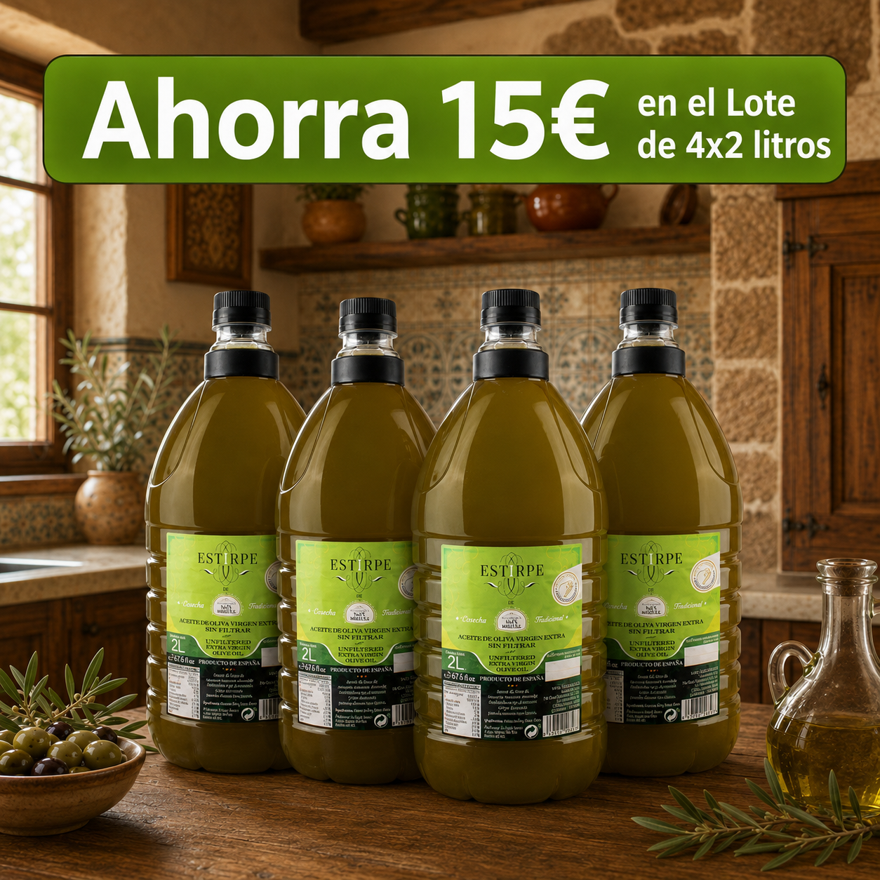 El más vendido en 2 Litros - Estirpe Sin Filtrar - Lote de 4x2 Litros