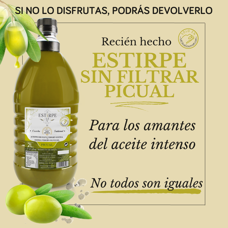 Aceite de Oliva Virgen Extra Estirpe sin filtrar Picual