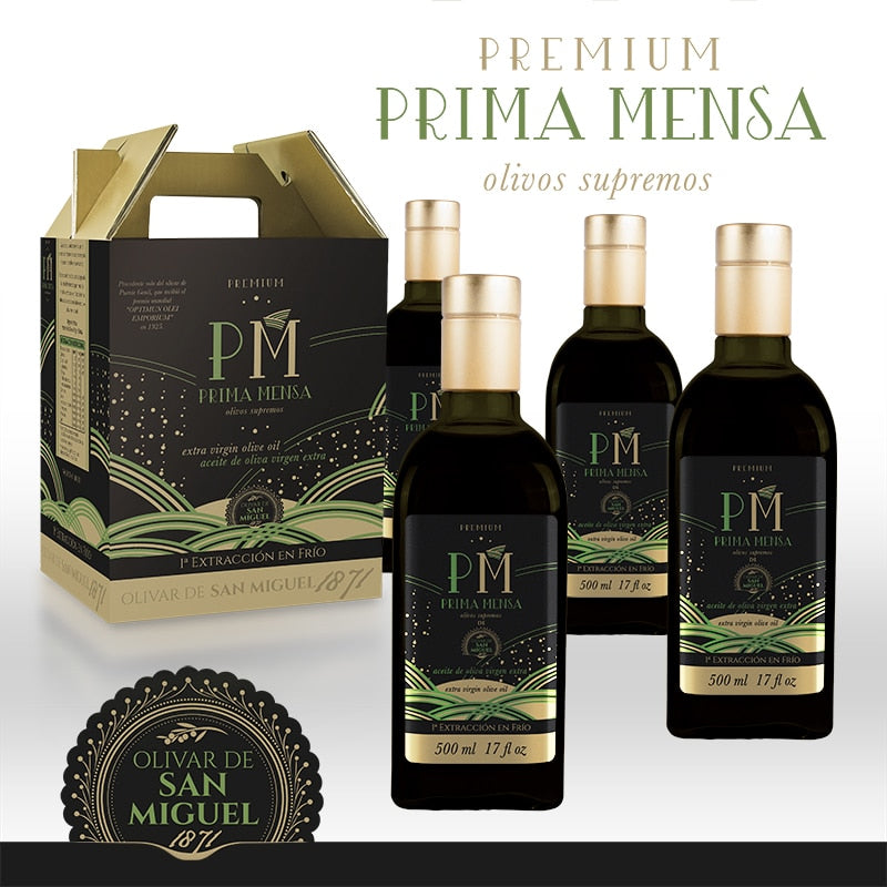 Prima Mensa Aceite de Oliva Virgen Extra Premium Primera Prensa 4 botellas